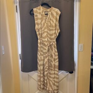 H&M zebra stripe maxi dress